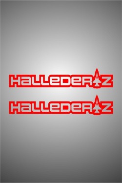 25 x 5 Cm Hallederiz Yazılı Oto Sticker Araba Cam Sticker 2 Adet