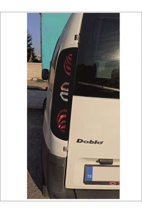 Stop Farı Led Görünümlü Folyo Sticker Kaplama Uyumlu Doblo Orjinal Çizim-birebir Uyumlu
