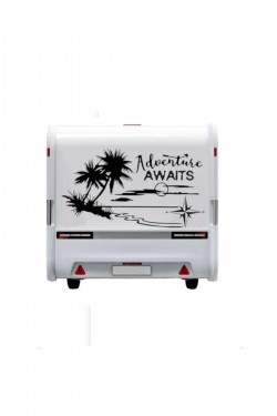 Karavan Awaits Kamp Sticker Antalya Araç Sticker Yapışkan 38 Kayseri