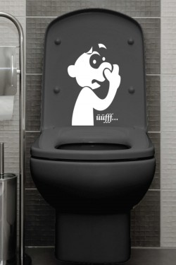Komik Uff Koku Dekoratif Klozet Banyo Sticker Komik Uff Koku Dekoratif Klozet Banyo Sticker