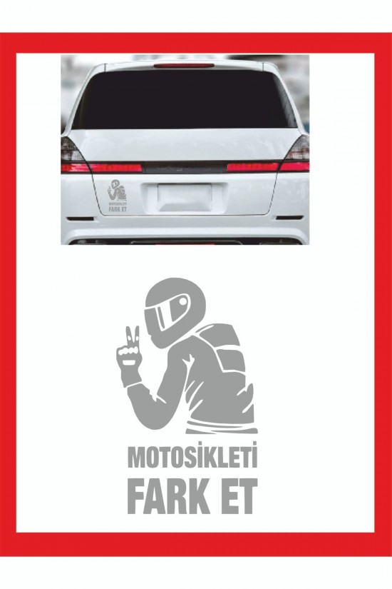 Motorsikleti Fark Et Oto Sticker 30*18cm - Araba Sticker Motorsikleti Fark Et Oto Sticker 30*18cm - Araba Sticker