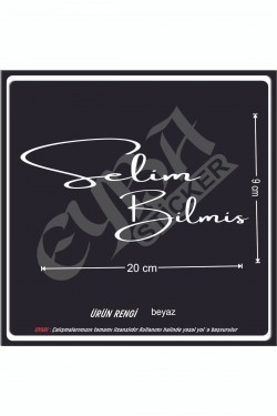 Size Özel isim Imzası 1 Adet 20x9 Cm ön cam yazı Ad Soyad Imza Etiket- Oto Sticker -Mesaj Atıınız-