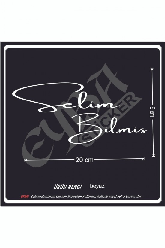 Oto sticker imzalı isim stickeri.20x9 CM ön cam köşesi için özeldir Fiyatlar 1 ADET için geçerlidir. ; LÜTFEN GÖRSELDEN İSTEDİĞİNİZ RENK SEÇEREK SİPARİŞ VERİNİZ RENK DEĞİŞİMİ YAPILMAYACAKTIR.Yazılacak Yazı bilgisini Satın Aldıktan Sonra Sipariş Numarası i