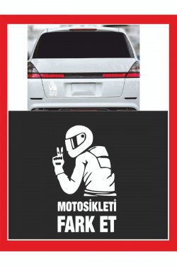Motorsikleti Fark Et Oto Sticker 30*18cm - Araba Sticker