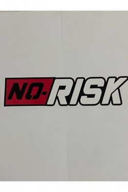 No Risk Sticker 20 X 5 Bagaj/arka Cam/kelebek Cam Stickeri