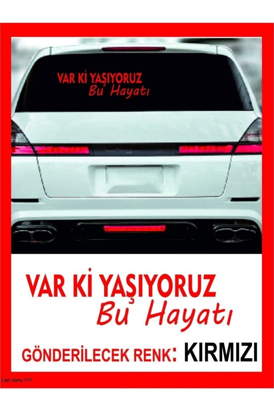 Var Ki Yaşıyoruz Bu Hayatı Sticker -30x10cm- 1 Adet- Oto Sticker ,traktör,karavan Sticker Araba Var Ki Yaşıyoruz Bu Hayatı Sticker -30x10cm- 1 Adet- Oto Sticker ,traktör,karavan Sticker Araba