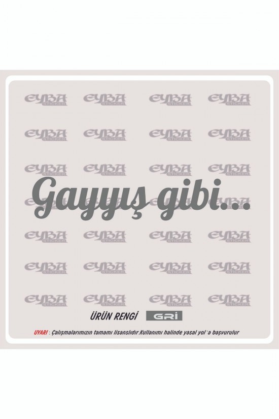 Gayyış Gibi Oto Sticker Araba Cam Sticker  20 X 4 Cm
