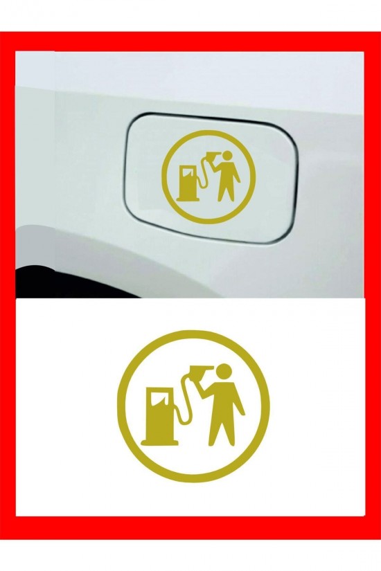 Depo Yakıt Kapağı Oto Sticker - Araba Sticker - Oto Sticker - 13cmx13cm