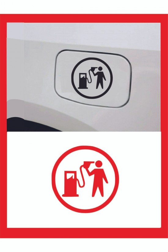 Depo Yakıt Kapağı Oto Sticker - Araba Sticker - Oto Sticker - 13cmx13cm