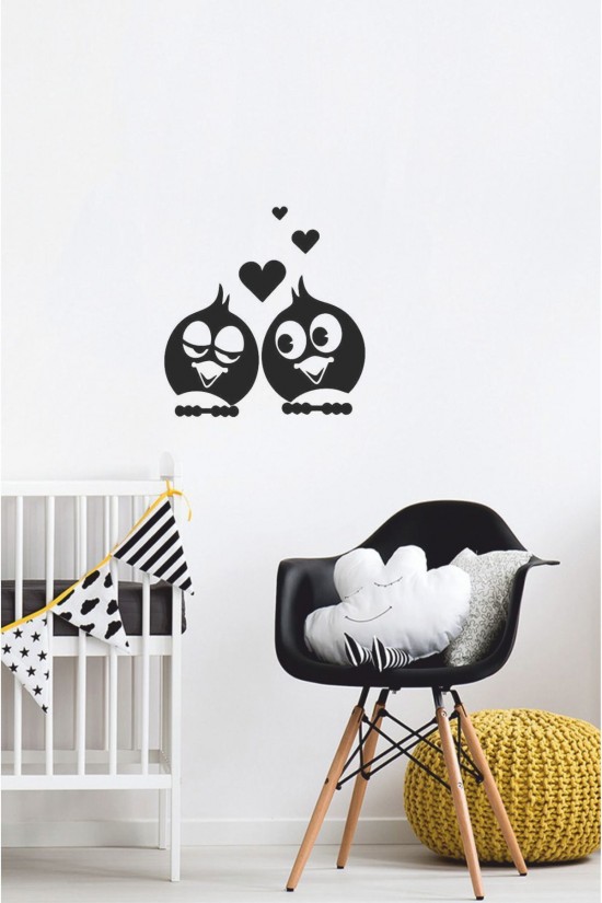 Aşık Kuşlar Priz Sticker-oto Sticker-18x18cm