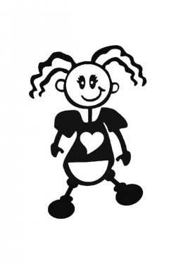 Baby Çöp Adam 41 Sticker Araba Oto Arma Duvar Çıkartma 20 cm