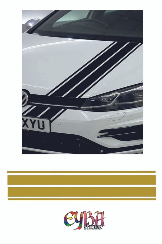 120x15cm -çift Şerit Araba Kaput Sticker - Oto Sticker - 120x15cm -çift Şerit Araba Kaput Sticker - Oto Sticker -