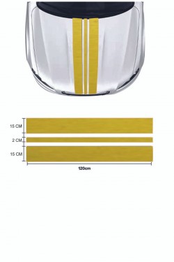 Oto Kaput Şerit Sticker Büyük - Oto Sticker -araba Sticker - 120 Cm X 35 Cm Oto Kaput Şerit Sticker Büyük - Oto Sticker -araba Sticker - 120 Cm X 35 Cm