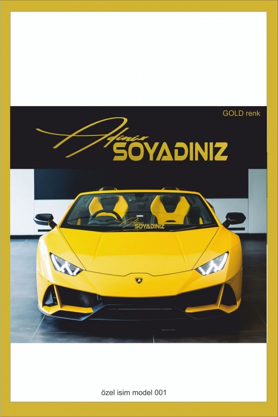Isme Özel Yeni Trend 001 Ön Cam Yazısı - Oto Sticker - Karavan Sticker -