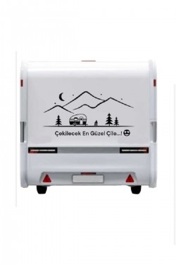 Camp Sticker Doğa- Dağ-çam-kamp-doğal-karavan- Piknik-araç Oto Araba Sticker