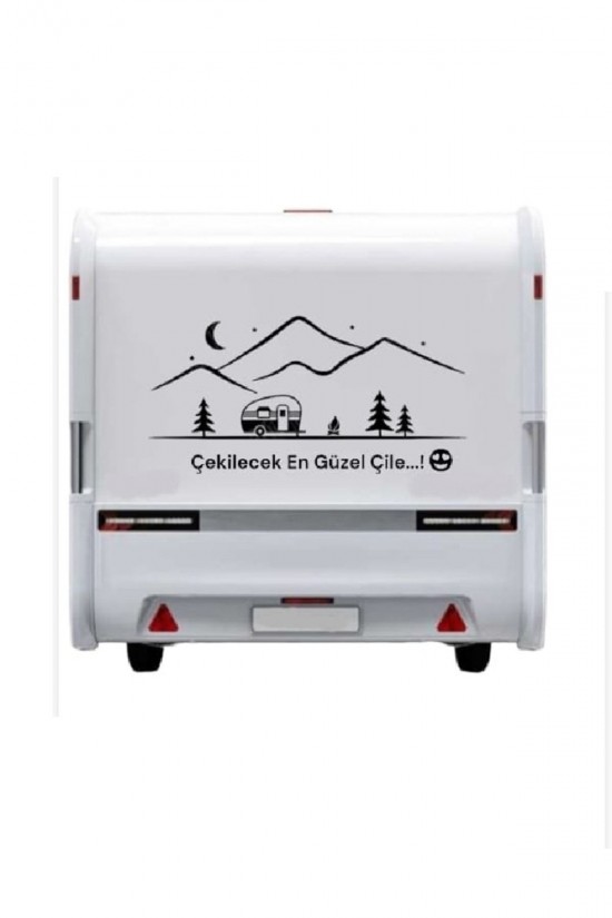 Camp Sticker Doğa- Dağ-çam-kamp-doğal-karavan- Piknik-araç Oto Araba Sticker