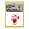 Goril Sticker 62*45cm 1 Adet Kong Kafatası - Oto Sticker - Kamp Sticker - Karavan Sticker