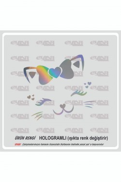 sevimli kedicik sticker 18x16cm