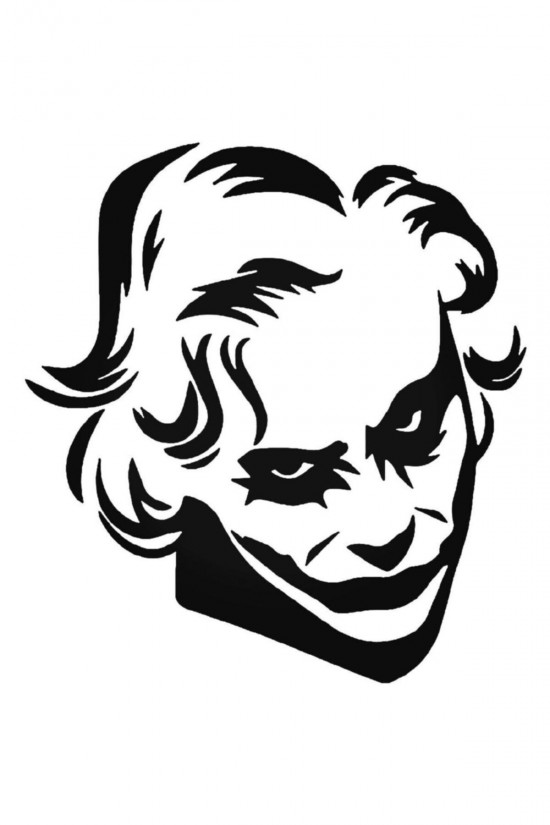Joker Yüzü Maske 2 Sticker Araba Oto Arma Duvar Çıkartma 20 cm