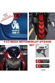 Motorsiklet 4'lü Sticker Set Venom-şerit-fark Et- Kan Grubu