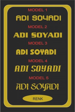 Isim Yazı Araba Sticker Çıkartma -oto Sticker-araba Sticker 1 Adet 90x11cm