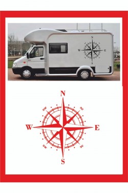 Pusula Sticker 25x25cm 1 Adet Oto Sticker - Kamp Karavan Sticker Pusula Sticker 25x25cm 1 Adet Oto Sticker - Kamp Karavan Sticker