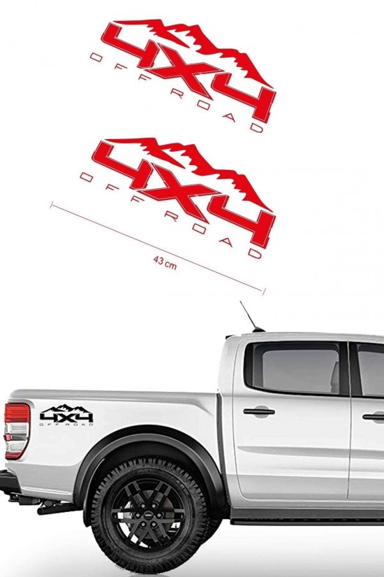 Off Road Dağ Ve 4x4 Sport Sticker 2 Adet 43x32cm