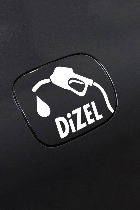 Diesel Araç Depo Kapağı Sticker 12cm