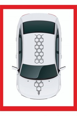 Bal Peteği Sticker Seti Tavan+kaput+bağaj - Oto Sticker - Cıkartma Bal Peteği Sticker Seti Tavan+kaput+bağaj - Oto Sticker - Cıkartma