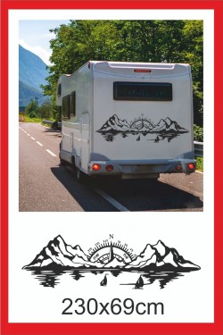 Pusula Deniz Dağ Orman Doğa Manzara Off Road Kamp Karavan Sticker 60x18 Pusula Deniz Dağ Orman Doğa Manzara Off Road Kamp Karavan Sticker 60x18