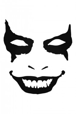 Joker Yüzü Maske 4 Sticker Araba Oto Arma Duvar Çıkartma 20 Cm