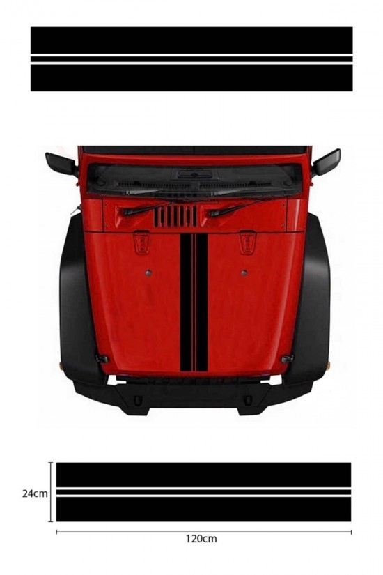 Ön Kaput Sticker Araba Sticker Oto Sticker 120x24 Cm