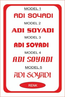 20x4cm 1 Adet Isim Yazı Araba Sticker Çıkartma -oto Sticker-araba Sticker