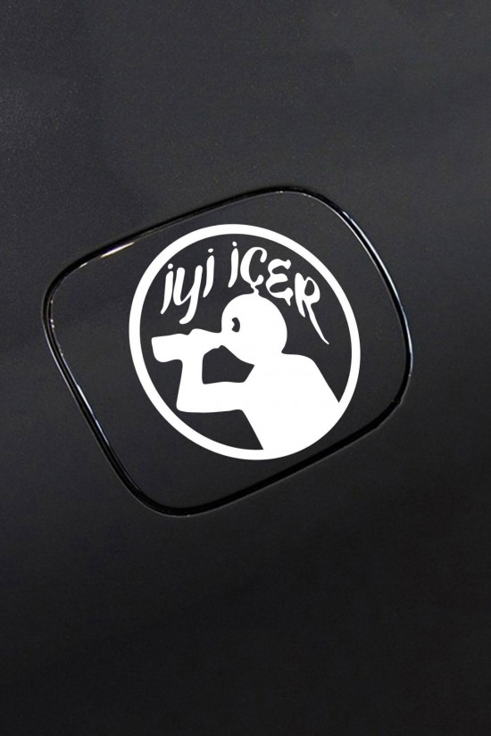 Iyi Içer Komik Depo Kapağı Sticker 11*11  cm