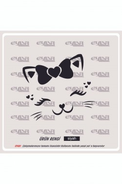 sevimli kedicik sticker 18x16cm