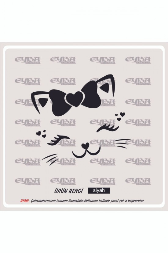 sevimli kedicik sticker 18x16cm