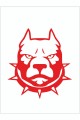 Tasmalı Pitbull Sticker 15*15 Cm - Oto Sticker - Araba Çıkartma