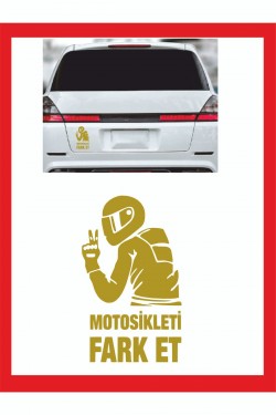 Motorsikleti Fark Et Oto Sticker 30*18cm - Araba Sticker