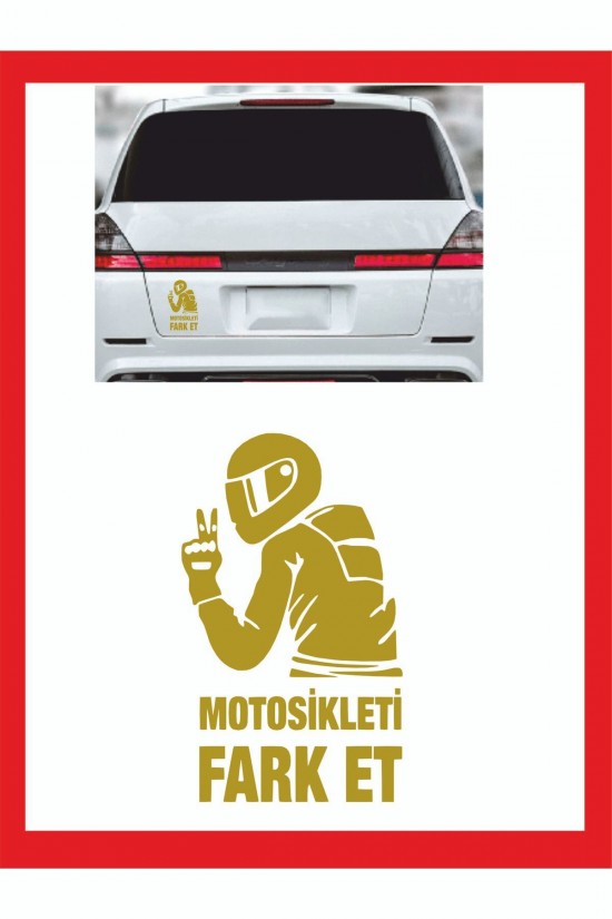 Motorsikleti Fark Et Oto Sticker 30*18cm - Araba Sticker Motorsikleti Fark Et Oto Sticker 30*18cm - Araba Sticker