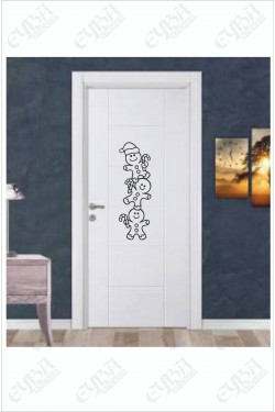 Noel Kapı Süsü - Kaçak Kurabiye Adamlar - 25 cm- Yılbaşı Süslemeleri