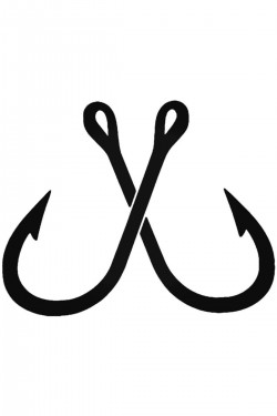 Crossed Fishing Hooks Sticker Araba Oto Arma Duvar Sticker Ev Dekoratif Çıkartma 20 cm Crossed Fishing Hooks Sticker Araba Oto Arma Duvar Sticker Ev Dekoratif Çıkartma 20 cm