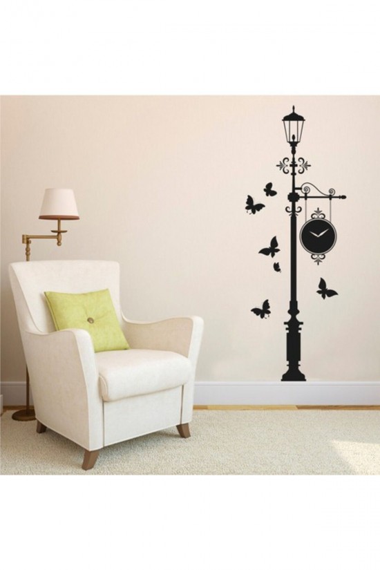 Clock Duvar Sticker 100x40 syh