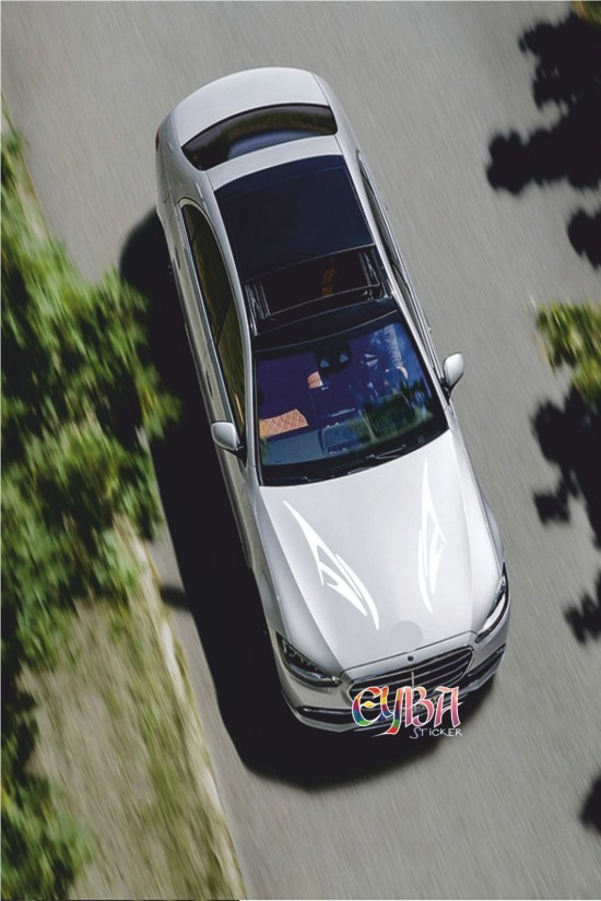 Kaput Araba Sticker - Oto Sticker - Sağ,sol 2 Adet 57x19 Cm Kaput Araba Sticker - Oto Sticker - Sağ,sol 2 Adet 57x19 Cm