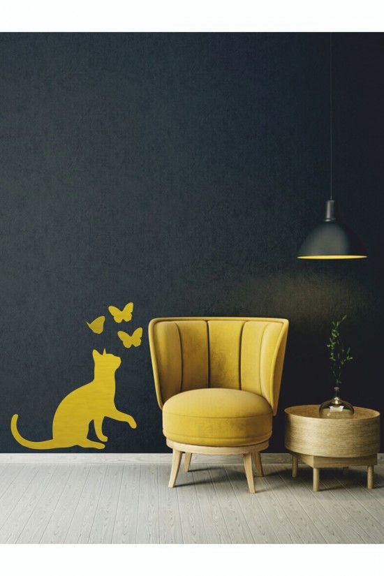 Kedi Sticker Duvar Dekorasyonu-40x30 Cm - Home Sticker - Duvar Sticker Kedi Sticker Duvar Dekorasyonu-40x30 Cm - Home Sticker - Duvar Sticker