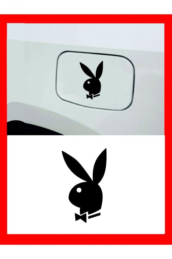 Playboy Sticker Yapıştırma - 9*15cm - Oto Sticker -araba Sticker