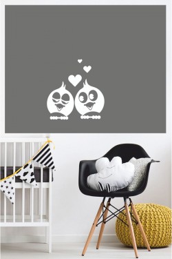 Aşık Kuşlar Priz Sticker-oto Sticker-18x18cm