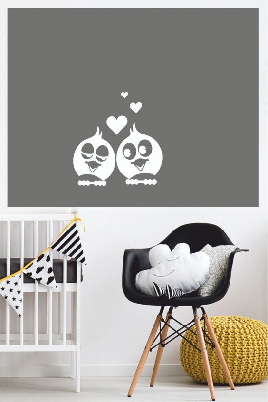 Aşık Kuşlar Priz Sticker-oto Sticker-18x18cm