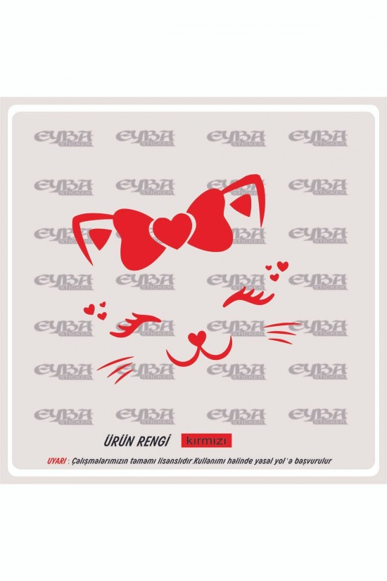 sevimli kedicik sticker 18x16cm