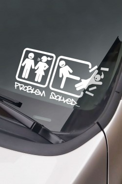 Problem Çözüldü Problem Solved Oto Sticker Cam Sticker 25cm