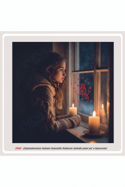 kardan adam yılbaşı sticker süs cam yapıştırma - oto sticker - karavan sticker